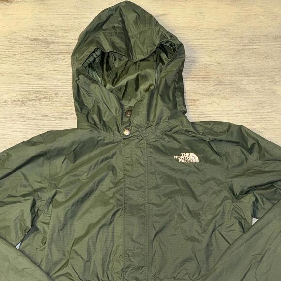 Dark Green Waterproof The North Face Kids Jacket Size 10 12 Years - Picture 2 of 8